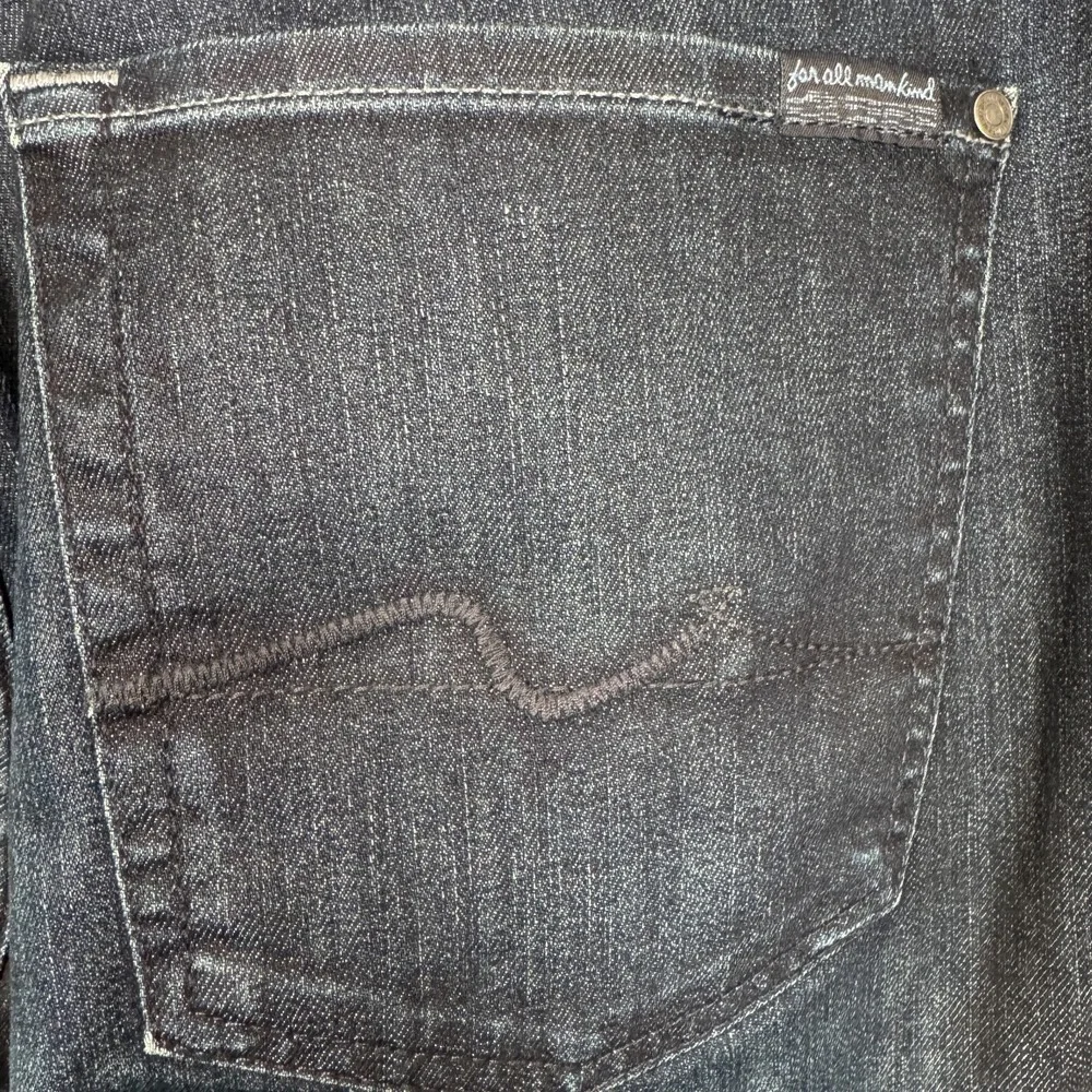 7 For All Mankind The Straight Jeans Mens 38x32 Stretch Dark Wash Denim Size‎ 38